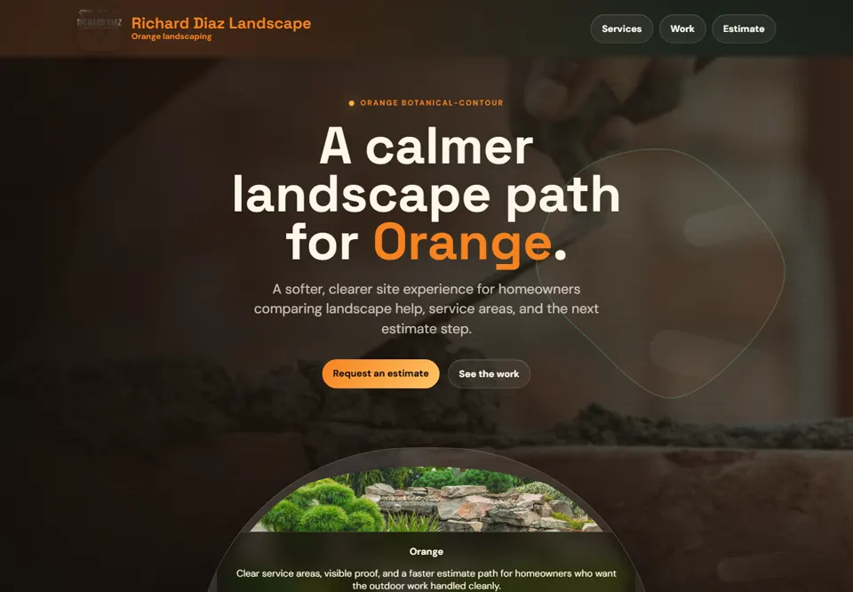 Example of a cinematic managed website preview